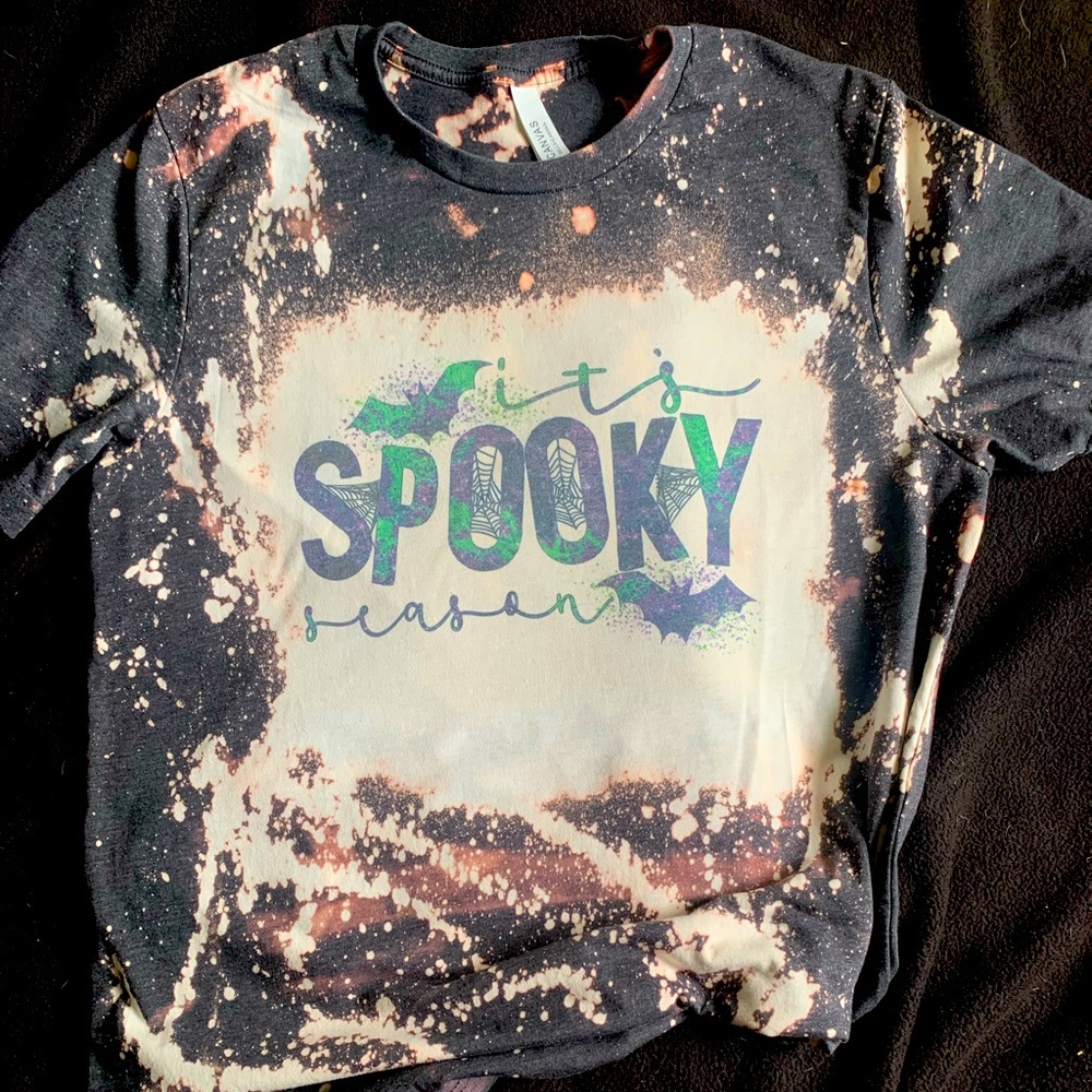 It’s spooky season bleach dyed tshirt